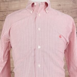 Brooks Brothers Shirt Mens Large Stripe Regent Non Iron Supima Button Down